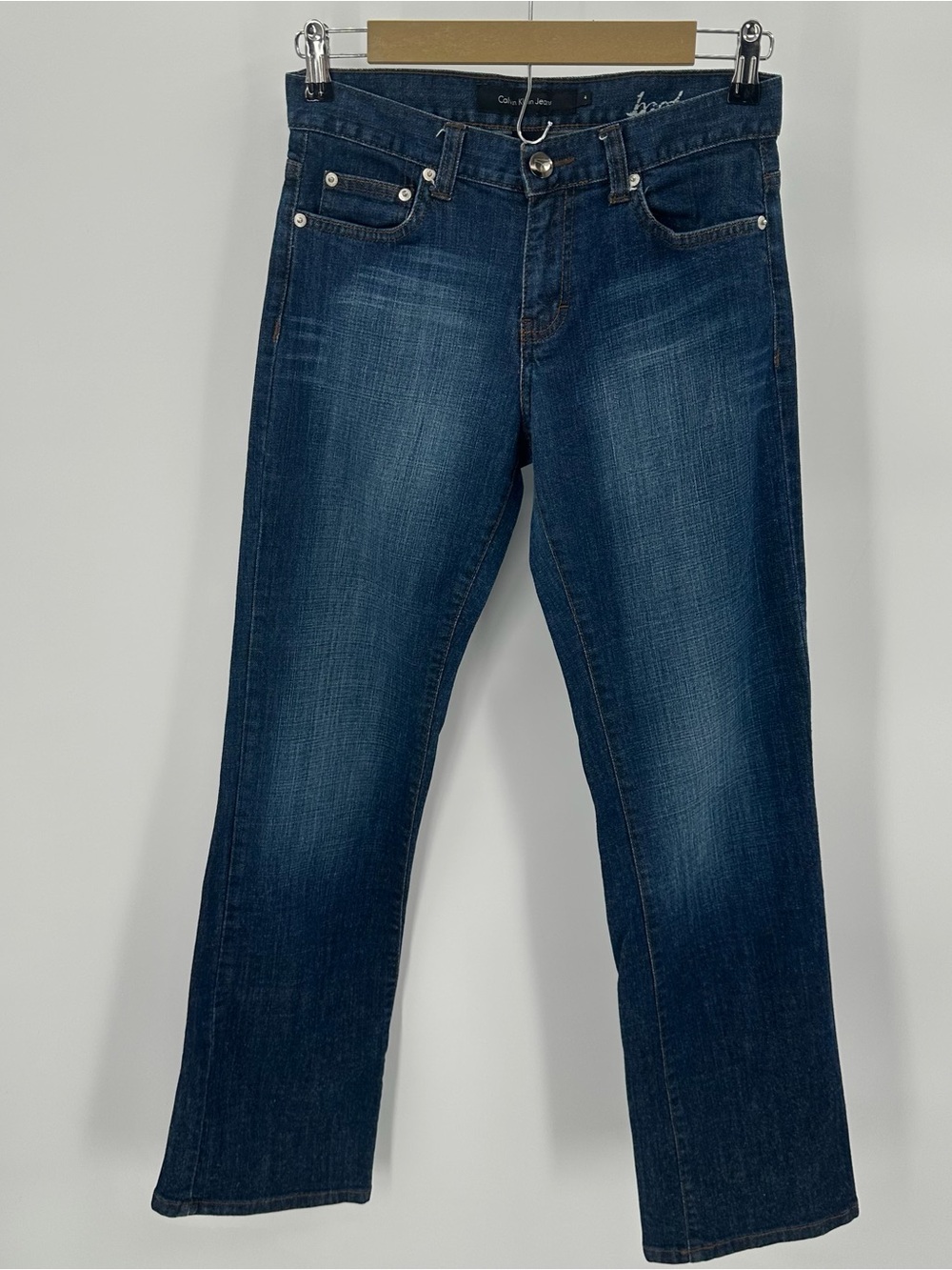 Calvin Klein Jeans Womens 4 Blue Bootcut Cotton Blend Denim Mid Rise Classic